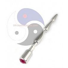       Rider jewel Plug with red jewel - 11,6 . 
       Rider jewel Plug with red jewel.