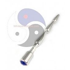        Rider jewel Plug with blue jewel - 11,6 . 
       Rider jewel Plug with blue jewel.