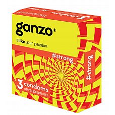 <strong>Особо прочные презервативы с утолщёнными стенками Ganzo Strong - 3 шт.</strong> <br />
Для надежной защиты утолщенные и особо прочные презервативы Ganzo Strong с накопителем и силиконовой смазкой.<div class="charTableblock"><div><span>Производитель</span>: Ganzo, Великобритания</div></div> Особо прочные презервативы с утолщёнными стенками Ganzo Strong - 3 шт.
Для надежной защиты утолщенные и особо прочные презервативы Ganzo Strong с накопителем и силиконовой смазкой.