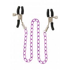 <strong>Зажимы для сосков Nipple Chain Metal на фиолетовой цепочке</strong> <br />
Прекрасные зажимы для сосков.<div class="charTableblock"><div><span>Производитель</span>: Toy Joy, Голландия</div></div> Зажимы для сосков Nipple Chain Metal на фиолетовой цепочке
Прекрасные зажимы для сосков.