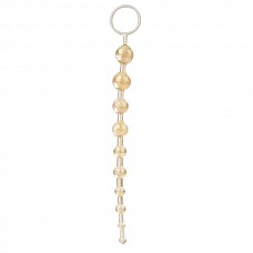 <strong>Золотые анальные бусы EXTREME</strong> <br />
Девушки любят золото и любят украшения! Золотые анальные бусы с максимальным диаметром бусинок до 2,5 см на гибком стержне помогут попробовать новое вместе с партнером! Красивая игрушка, которая отлично подходит для новичков из-за небольшого диаметра и и большой длины, чтобы позволит подобрать нужную степень введения цепочки. Длина цепочки 26 см. Выполнена из безопасного нетоксичного ПВХ.<div class="charTableblock"><div><span>Длина, см</span>: 26</div><div><span>Диаметр, см</span>: 2.5</div><div><span>Материал</span>: ПВХ (PVC)</div><div><span>Цвет</span>: другой</div><div><span>Особенности</span>: цепочки, бусы</div><div><span>Длина, см</span>: 25 и более</div><div><span>Диаметр, см</span>: 2</div></div> Золотые анальные бусы EXTREME
Девушки любят золото и любят украшения! Золотые анальные бусы с максимальным диаметром бусинок до 2,5 см на гибком стержне помогут попробовать новое вместе с партнером! Красивая игрушка, которая отлично подходит для новичков из-за небольшого диаметра и и большой длины, чтобы позволит подобрать нужную степень введения цепочки. Длина цепочки 26 см. Выполнена из безопасного нетоксичного ПВХ.