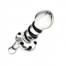 <strong>Прозрачная пробка из стекла с черными деталями и ручкой</strong> <br />
Прозрачная стеклянная анальная пробка с большой головкой. По телу пробки спускается черная спираль, на основании массажные точки, окрашенные в черный цвет. Короткая ручка позволит вращать стимулятор, когда он находится внутри Вас или Вашего партнера.<div class="charTableblock"> </div> Прозрачная пробка из стекла с черными деталями и ручкой
Прозрачная стеклянная анальная пробка с большой головкой. По телу пробки спускается черная спираль, на основании массажные точки, окрашенные в черный цвет. Короткая ручка позволит вращать стимулятор, когда он находится внутри Вас или Вашего партнера.