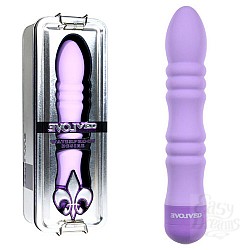  Пластиковый сиреневый вибратор с ребрами FLEUR-DE-LIS DESIRE EN-AA-0003-02-2