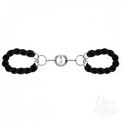 Чёрные кандалы Luxury с хлопковыми петлями Чёрные кандалы Luxury с хлопковыми петлями