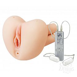 Нежная вибровагина с анусом и пультом управления Нежная вибровагина с анусом и пультом управления