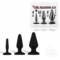 Набор черных анальных плагов из ультрабархатистого силикона 4, 5,5 и 6 Набор черных анальных плагов из ультрабархатистого силикона 4, 5,5 и 6