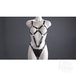 Женский чёрный комплект из кожи Женский чёрный комплект из кожи