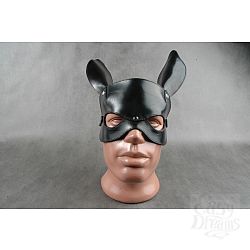 Чёрная кожаная маска на верхнюю часть лица Е-РАБбит Чёрная кожаная маска на верхнюю часть лица Е-РАБбит