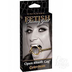  Чёрно-золтой кляп-рамка Open Mouth Gag 