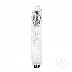 Прозрачный вибромассажёр Starburst Light Up - 22,2 см. Прозрачный вибромассажёр Starburst Light Up - 22,2 см.