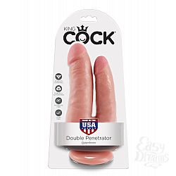 Фаллоимитатор для двойного проникновения DOUBLE PENETRATOR на присоске телесный Фаллоимитатор для двойного проникновения DOUBLE PENETRATOR на присоске телесный