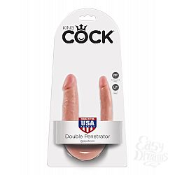 Фаллоимитатор двухсторонний U-SHAPED SMALL DOUBLE TROUBLE малый телесный Фаллоимитатор двухсторонний U-SHAPED SMALL DOUBLE TROUBLE малый телесный