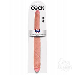 Фаллоимитатор двухсторонний 16 TAPERED DOUBLE DILDO телесный Фаллоимитатор двухсторонний 16 TAPERED DOUBLE DILDO телесный