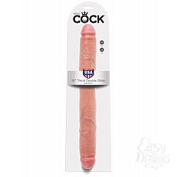 Фаллоимитатор двухсторонний 16 THICK DOUBLE DILDO телесный Фаллоимитатор двухсторонний 16 THICK DOUBLE DILDO телесный