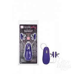 Зажимы на соски Heated Nipple Teasers с нагревательным эффектом с вибрацией фиолетовые Зажимы на соски Heated Nipple Teasers с нагревательным эффектом с вибрацией фиолетовые
