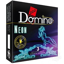 Светящиеся в темноте презервативы Domino Neon - 3 шт. Светящиеся в темноте презервативы Domino Neon - 3 шт.