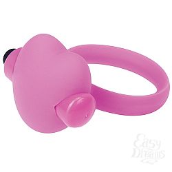  Эрекционное виброкольцо HEART розовое T4L-801787