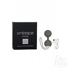 Вагинальные вибро-шарики перезаряжаемые Embrace Love Balls силиконовые серые Вагинальные вибро-шарики перезаряжаемые Embrace Love Balls силиконовые серые