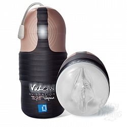  Мастурбатор-вагина с вибрацией Vulcan Love Skin Masturbator Tight Vagina Vibe