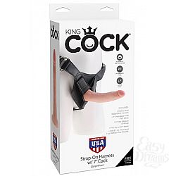 Страпон Strap-on Harness 7 Cock трусики с насадкой телесный Страпон Strap-on Harness 7 Cock трусики с насадкой телесный
