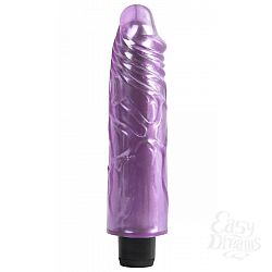 Фиолетовый вибратор Jelly Gems - 19 см. Фиолетовый вибратор Jelly Gems - 19 см.