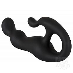 Чёрный массажер простаты без вибрации - 18 см. Чёрный массажер простаты без вибрации - 18 см.
