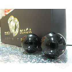 Чёрные вагинальные шарики из стекла Чёрные вагинальные шарики из стекла