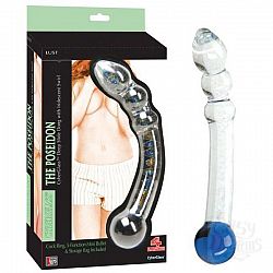 Анальный стимулятор из стекла с синим шаром в основании The Poseidon - 21,6 см. Анальный стимулятор из стекла с синим шаром в основании The Poseidon - 21,6 см.