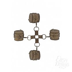 Фиксатор запястий к лодыжкам OUCH! BROWN SH-OU168BRN Фиксатор запястий к лодыжкам OUCH! BROWN SH-OU168BRN