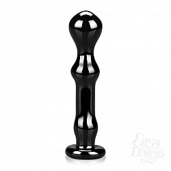 Чёрный стеклянный стимулятор для массажа простаты - 9 см. Чёрный стеклянный стимулятор для массажа простаты - 9 см.