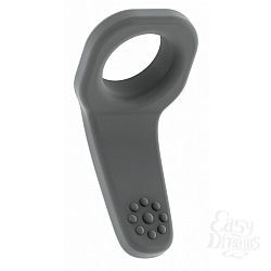 Серое эрекционное кольцо SONO 7 с язычком Серое эрекционное кольцо SONO 7 с язычком