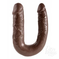 Коричневый U-образный фаллоимитатор U-Shaped Medium Double Trouble - 34,6 см. Коричневый U-образный фаллоимитатор U-Shaped Medium Double Trouble - 34,6 см.