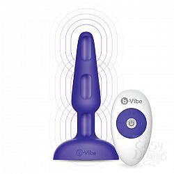 Анальная премиум-пробка с 3 моторами B-Vibe Trio Plug PURPLE Анальная премиум-пробка с 3 моторами B-Vibe Trio Plug PURPLE