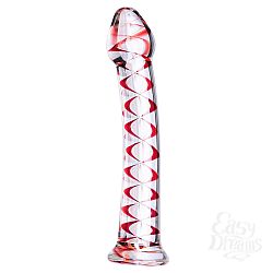 Стеклянный фаллоимитатор с разноцветным обрамлением - Contemporary Novelties, Прозрачный Стеклянный фаллоимитатор с разноцветным обрамлением - Contemporary Novelties, Прозрачный