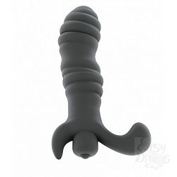 Серый вибромассажер простаты SONO No.26 - 11,3 см. Серый вибромассажер простаты SONO No.26 - 11,3 см.