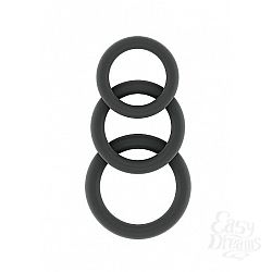 Набор из 3 серых эрекционных колец SONO No.25 Набор из 3 серых эрекционных колец SONO No.25