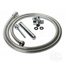 Набор для анального душа - CleanStream Shower Enema System, Серебристый