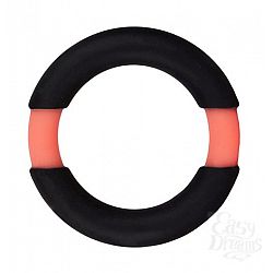 Чёрное эрекционное кольцо NEON STIMU RING 32MM BLACK/ORANGE Чёрное эрекционное кольцо NEON STIMU RING 32MM BLACK/ORANGE