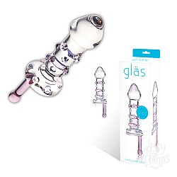  Небольшой фаллос с ручкой CANDY LAND JUICER GLAS-21