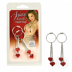  �������� �� ����� � ���������� Asian Hearts Nipple Rings2608-10CDSE