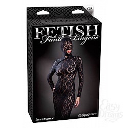 Платье эротическое Lace Disgrace с маской на голову, черное, Платье эротическое Lace Disgrace с маской на голову, черное,