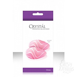  Вагинальные шарики CRYST AL KEGEL EGGS из стекла розовые