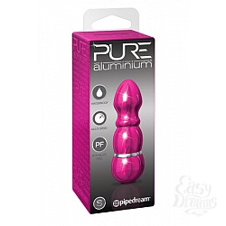  Вибромассажер PURE ALUMINIUM - PINK SMALL рельефный розовый