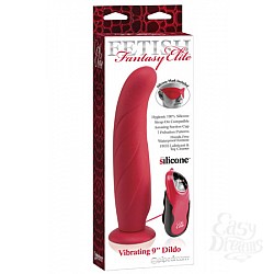 Насадка для страпона Fetish Fantasy Elite 9 с вибрацией красная Насадка для страпона Fetish Fantasy Elite 9 с вибрацией красная