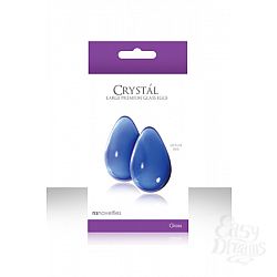 Большие синие стеклянные вагинальные шарики CRYSTAL KEGEL EGGS Большие синие стеклянные вагинальные шарики CRYSTAL KEGEL EGGS