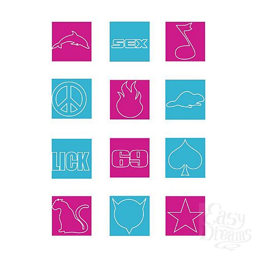 ���������� 2  ����� ���������� ��� �������� ������� Fun Shaving Stencils - Set B