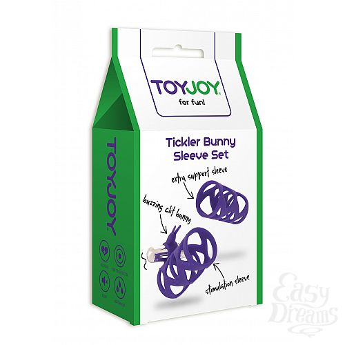 Фотография 2  Насадка TICKLER BUNNY SLEEVE SET PURPLE 10249TJ