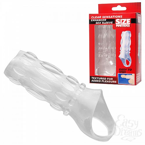  1:         Clear Sensations Enhancer Sex Sleeve - 11.5 .