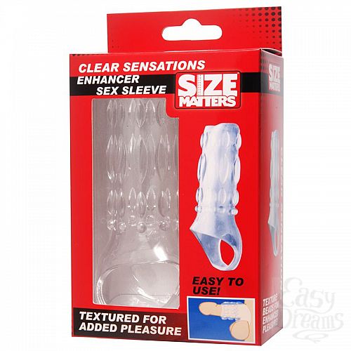  4         Clear Sensations Enhancer Sex Sleeve - 11.5 .