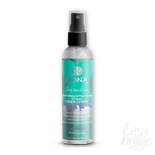 Фотография 1:  Освежающий спрей для одежды DONA Linen Spray Naughty Aroma: Sinful Spring 125 мл
